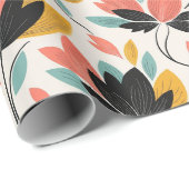 Retro-Farben  Geschenkpapier (Rolleneckpunkt)