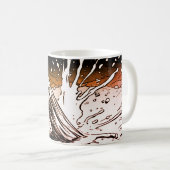 Retro-Farben Grafikstil Pinsel-Farbspritzer Kaffeetasse (VorderseiteRechts)
