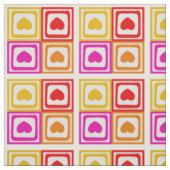 Retro-Farben Herz-Muster Stoff (Muster)