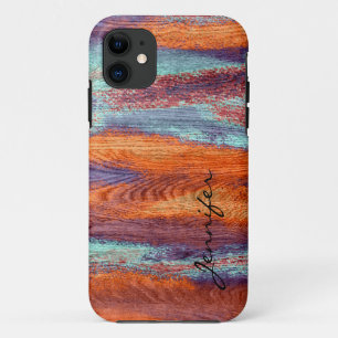 Retro-Farben-Holzmaserung-Textur #3 Case-Mate iPhone Hülle
