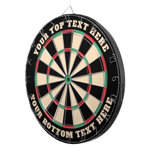 Retro-Farben - Klassischer Dartboard mit benutzerd Dartscheibe (Vorderseite rechts)