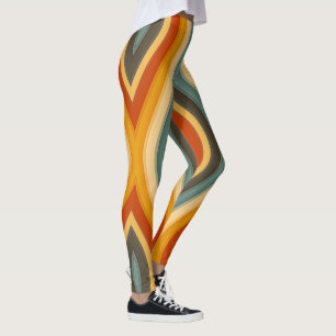 Retro-Farben-Leggings 1970er Jahre Vintage-Style-D Leggings