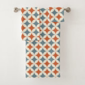 Retro Farben Mitte Jahrhundert Moderne Kreise Badhandtuch Set (Insitu)