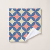 Retro Farben Mitte Jahrhundert Moderne Kreise Badhandtuch Set (Waschlappen)