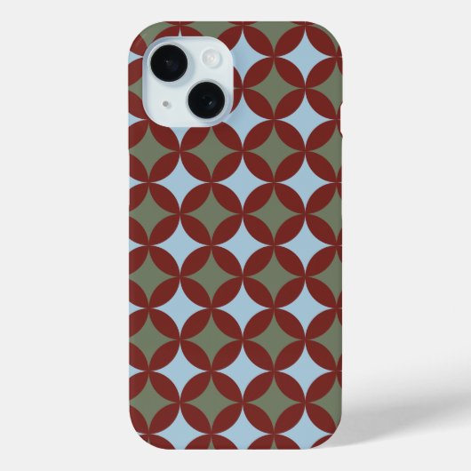 Retro Farben Mitte Jahrhundert Moderne Kreise Case-Mate iPhone Hülle (Rückseite)