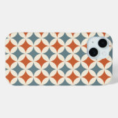 Retro Farben Mitte Jahrhundert Moderne Kreise Case-Mate iPhone Hülle (Rückseite (Horizontal))