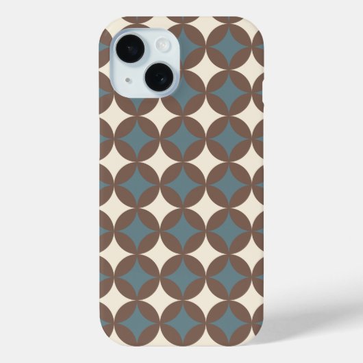 Retro Farben Mitte Jahrhundert Moderne Kreise Case-Mate iPhone Hülle (Rückseite)
