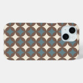 Retro Farben Mitte Jahrhundert Moderne Kreise Case-Mate iPhone Hülle (Rückseite (Horizontal))