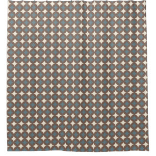 Retro Farben Mitte Jahrhundert Moderne Kreise Duschvorhang