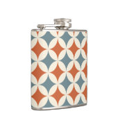 Retro Farben Mitte Jahrhundert Moderne Kreise Flachmann (Rechts)