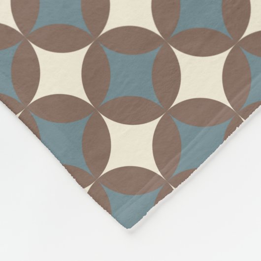 Retro Farben Mitte Jahrhundert Moderne Kreise Fleecedecke (Ecke)