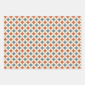 Retro Farben Mitte Jahrhundert Moderne Kreise Geschenkpapier Set (Vorderseite 3)