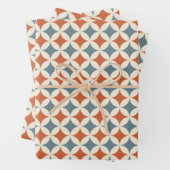 Retro Farben Mitte Jahrhundert Moderne Kreise Geschenkpapier Set (Beispiel)