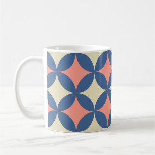 Retro Farben Mitte Jahrhundert Moderne Kreise Kaffeetasse