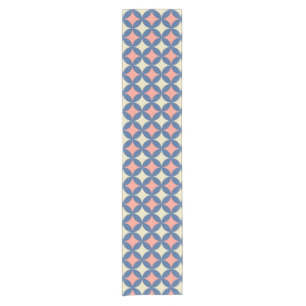 Retro Farben Mitte Jahrhundert Moderne Kreise Kurzer Tischläufer
