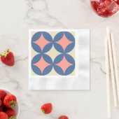 Retro Farben Mitte Jahrhundert Moderne Kreise Serviette (Beispiel)