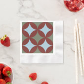 Retro Farben Mitte Jahrhundert Moderne Kreise Serviette (Beispiel)