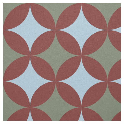 Retro Farben Mitte Jahrhundert Moderne Kreise Stoff (Muster)