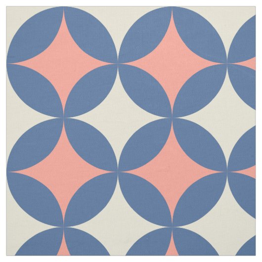 Retro Farben Mitte Jahrhundert Moderne Kreise Stoff (Muster)