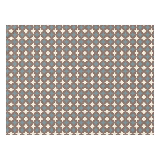 Retro Farben Mitte Jahrhundert Moderne Kreise Tischdecke (Vorderseite (Horizontal))