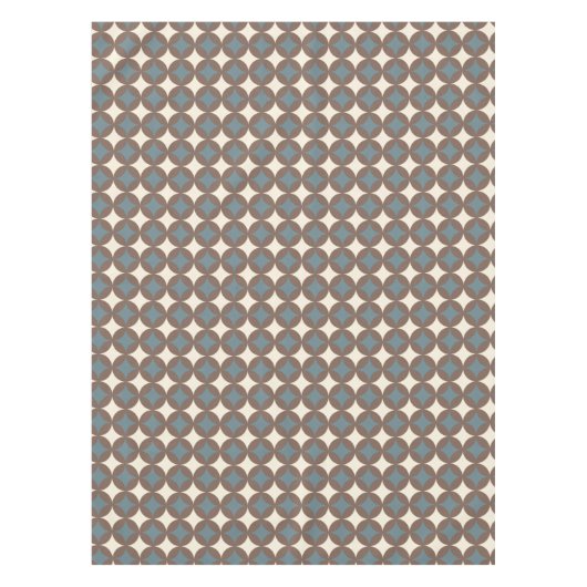Retro Farben Mitte Jahrhundert Moderne Kreise Tischdecke (Vorderseite)