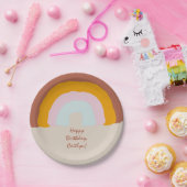 Retro-Farben Rainbow Doodle-benutzerdefinierte Mel Pappteller (Party)