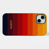 Retro-farben Regenbogen iPhone Hülle (Rückseite (Horizontal))