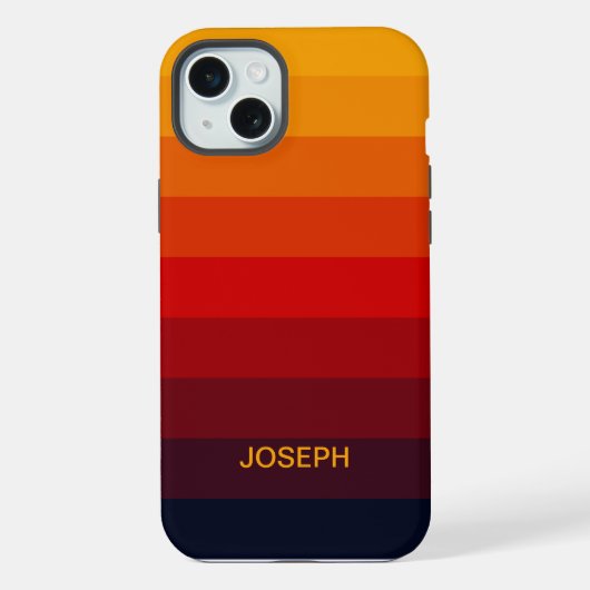 Retro-farben Regenbogen iPhone Hülle (Rückseite)