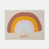 Retro-Farben: Regenbogendoodle Zeichne benutzerdef Fußmatte (Vorderseite)