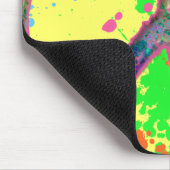 RETRO FARBEN-SPRITZER-FRIEDENSzeichen Mousepad (Ecke)