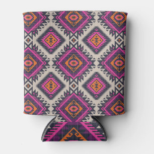 Retro Farben, Stamm Navajo Design. Dosenkühler