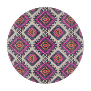 Retro Farben, Stamm Navajo Design. Schneidebrett