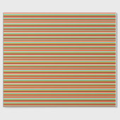 Retro Farben Streifen Design Packpapier (Flach)