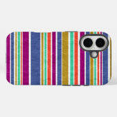 Retro-Farben texturierte Streifen Case-Mate iPhone Hülle (Rückseite (Horizontal))