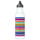 Retro-Farben Texturierte Streifen Edelstahlflasche (Links)