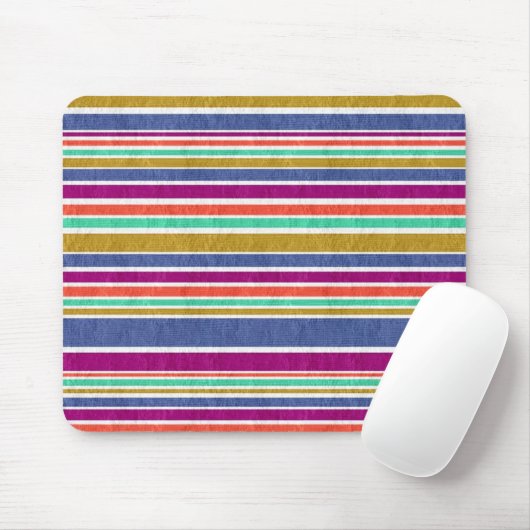 Retro-Farben Texturierte Streifen Mousepad (Mit Mouse)