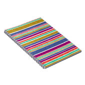 Retro-Farben Texturierte Streifen Notizblock (Rechte Seite)