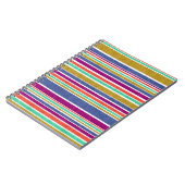 Retro-Farben Texturierte Streifen Notizblock (Linke Seite)