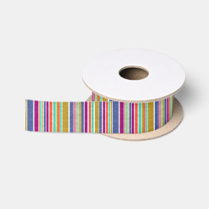 Retro-Farben texturiertes Streifenmuster Satinband