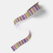 Retro-Farben texturiertes Streifenmuster Satinband (Rückseite)