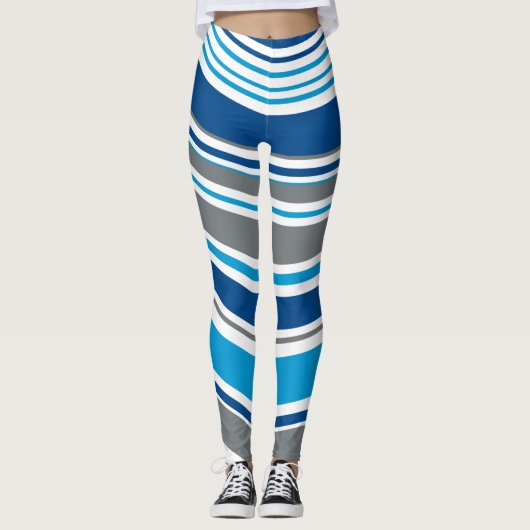 Retro-Farben Waves  Leggings (Vorderseite)