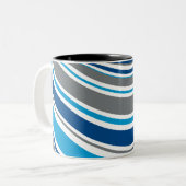 Retro-Farben Waves  Zweifarbige Tasse (Vorderseite Links)
