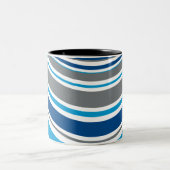 Retro-Farben Waves  Zweifarbige Tasse (Mittel)
