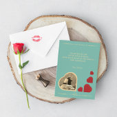 Retro-farbene Valentiner Tagesgestaltung. Karte