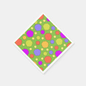 Retro farbenfroh fett hell Tupfen Serviette (Ecke)