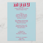 Retro farbenfroh Funky Bold Moderne einzigartige H Menükarte (Vorderseite)