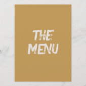 Retro farbenfroh Funky Bold Moderne einzigartige H Menükarte (Rückseite)