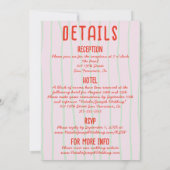 Retro farbenfroh Gezeichnet Martini auf einer Hoch Einladung (Rückseite)