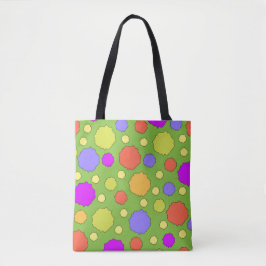 Retro farbenfroh kräftig leuchtend gepunktet tasche
