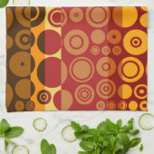 Retro farbenfrohe 50 Abstrakt Art 2 Handtuch (Gefaltet)